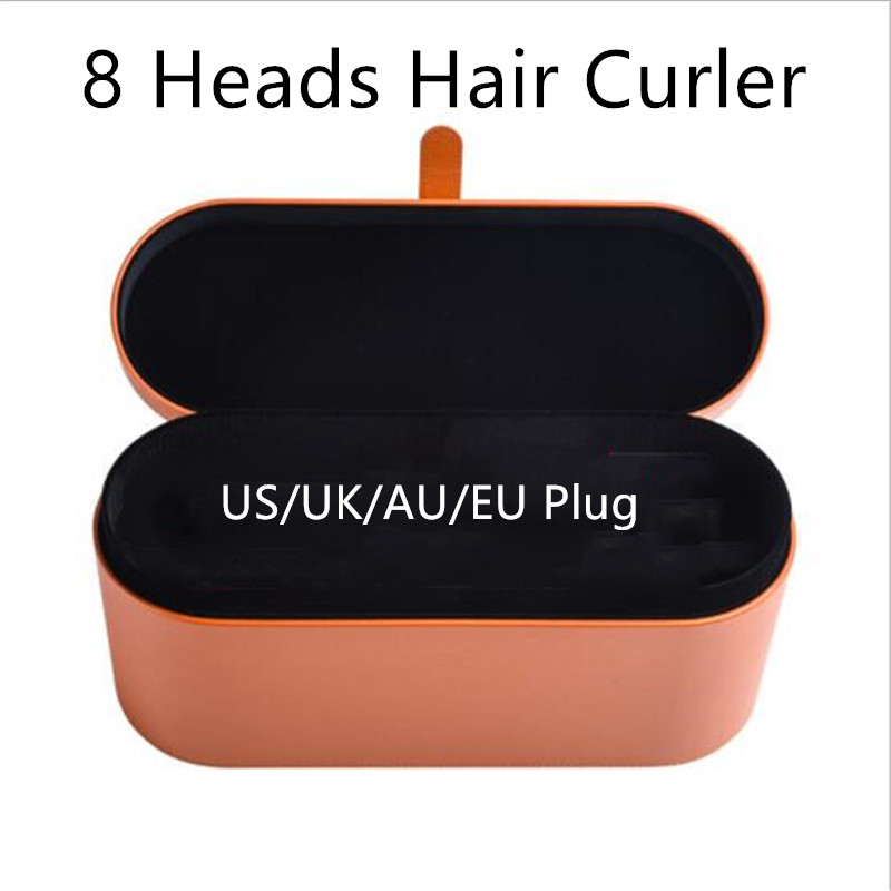 

8 Heads Top Quality Multi Function Hair Curler Professional Salon Dryer Tools EU/US/UK/AU Version Curling Iron for Normal Hairs with Gift Box