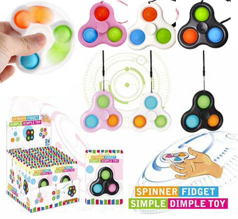 

Baby Montessori Early Learning fidget spinners Popit Toy Intellectual Development Exercise Board toys Kid Simple Dimple Sensory