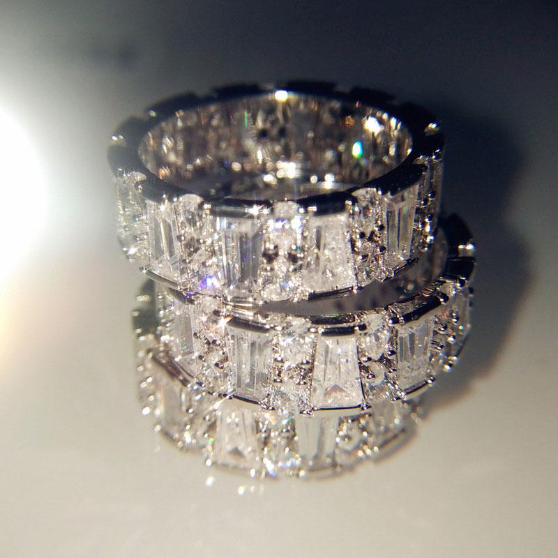 

Cluster Rings Simplicity Trapezoid Zircon Shiny For Women Female Trend Drill Row Ring On Finger Irregular Unusual Jewelry Gifts KAR247, Golden;silver