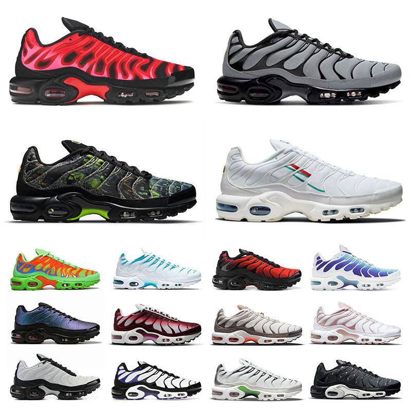 

TN Plus Running Shoes Sustainable Black White Oreo Red wine Sports Sneakers Neon Green Trainers Blue Fury Ultra Persian Violet Voitage Purple Mens Womens Pink Oxford, 40-46 throwback future