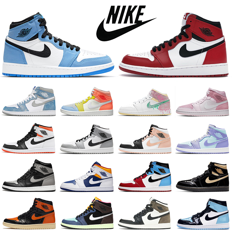

Hyper Royal 1s Men Basketball Shoes Jumpman 1 University Blue Digital Pink Womens Mens Trainers Sports Sneakers Wholesale