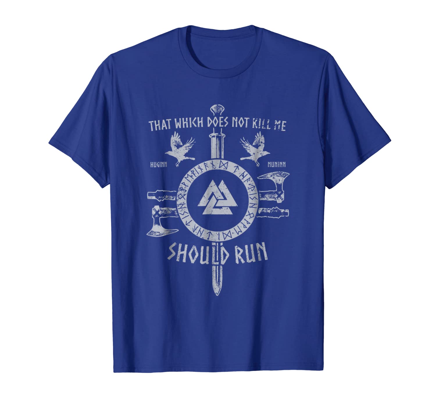 

That Which Does Not Kill Me Viking T-Shirt, White;black