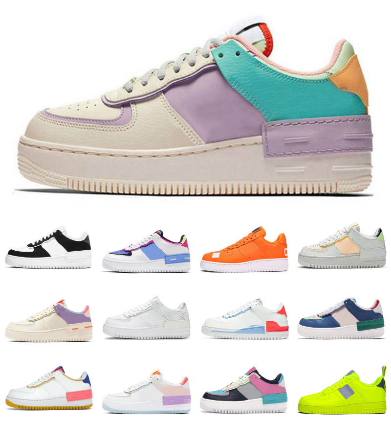 

Forces Mid Mens platform Running Shoes White Glacier Blue Sapphire Barely Volt Shadow Spruce Aura Utility Women Low cut Dunk one 1 Sports Sneakers