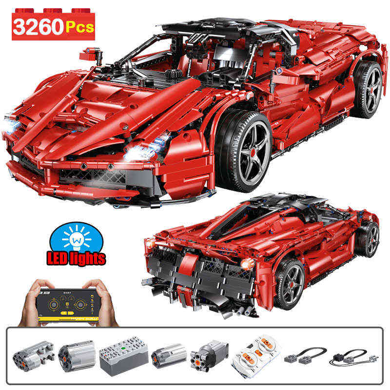 

3260PCS City MOC RC/non-RC Sports Car Motor Power Bricks Technical Remote Control Racing Building Blocks kids Toys H1103