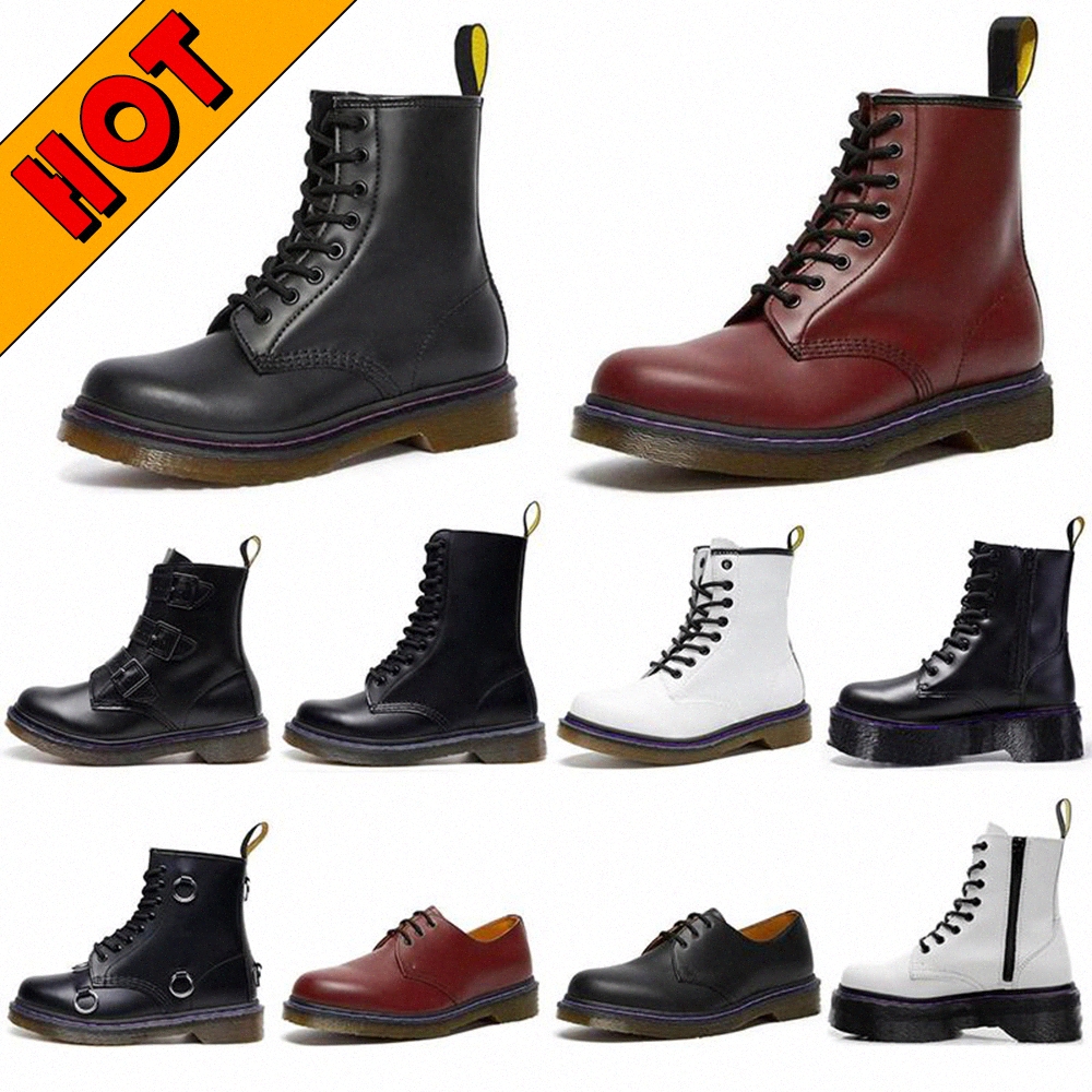 womens men dr doc 1460 aston Martin boots docs marten doctor 1640s Martins Winter Shoes Ankle Black white Half Navy blue martens red Bordeaux Lea