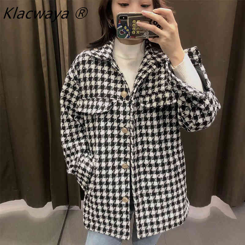 

Woman Jacket Mujer Chaqueta Femme Veste Carreaux Giacca Donna Cuadros Kobieta Kurtka Zimowa Damska Plaid Winter Coat Kadn Ceket 210521, Black