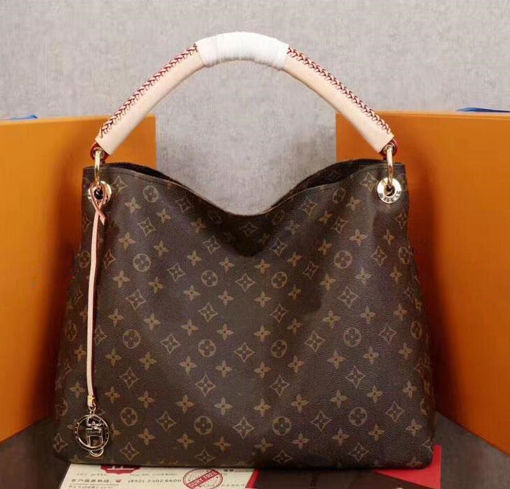

GGLVLouisVitton YSLVutton Ladies Genuine Women Tote Brand Luxury Designers Large Bag Leather ARTSY Capacity