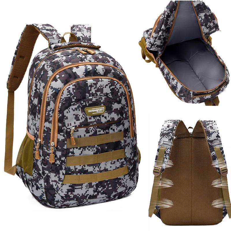 

Backpack Unisex Men's Military Outdoor Small School Bag Army Climbing Rucksack Tactical Sport Camping Pack For Male Female Women, Light grey