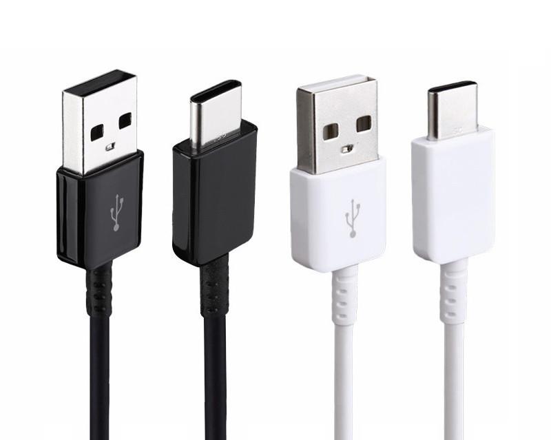 

168D Original OEM Quality 1.2m 4FT Fast Charging Charger USB Cable Cord type C Type-C For Galaxy S8 S9 S9+ S10 Plus Note 8 9 Android Phones, White
