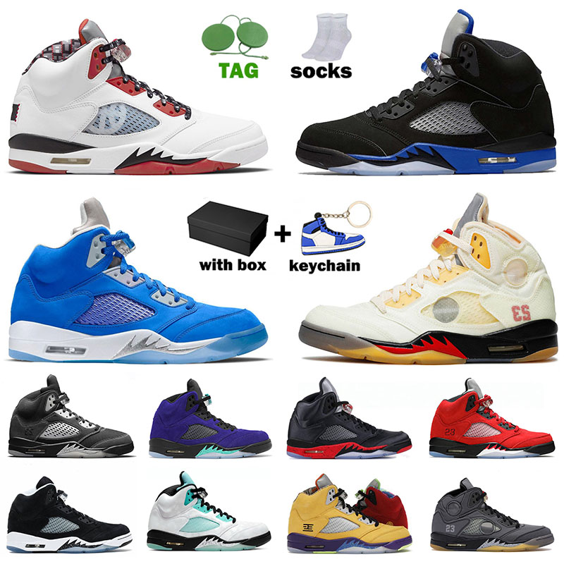 

With Box 5 5S v Jumpman Basketball Shoes Mens Womoens Fire Red Off What The Racer Blue White Black Muslin Bluebird Quai 54 Florida Gators Sports Sneakers Trainers, A 40-47 hyper royal