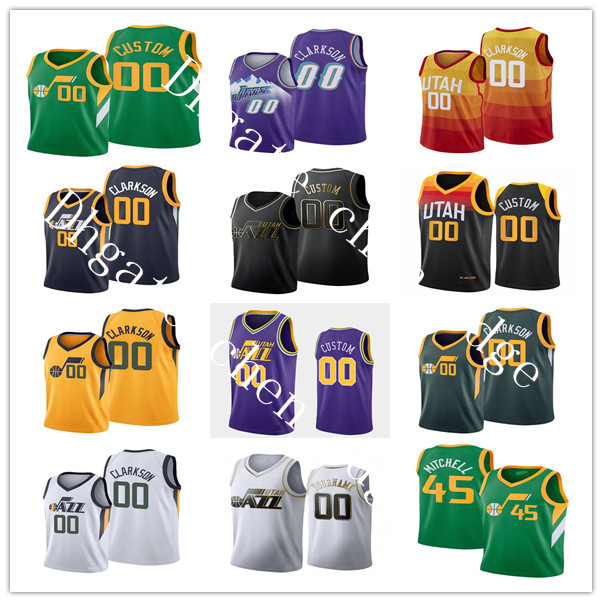

Custom Printed Azubuike Bogdanovic Brantley Clarkson Conley Favors Forrest Gobert Hughes Ilyasova Ingles Mitchell Morgan Niang Oni Thomas Jerseys, Black;red