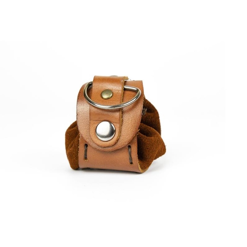 

Mini cute cowhide flower bud shape Girl Gift change key bag, Brown