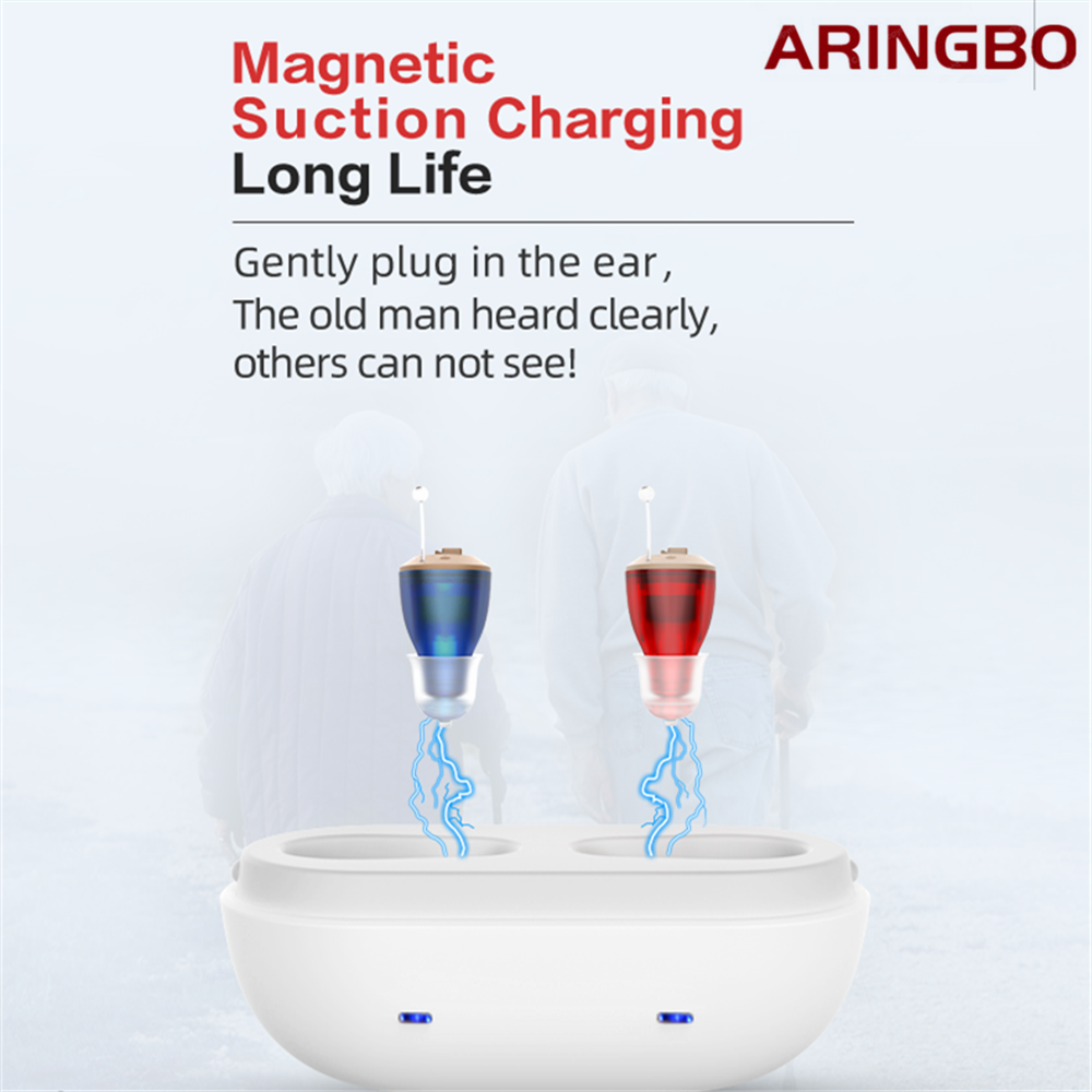 

1 Pair Rechargeable Right/Left Digital Mini CIC InvisIble Ear Digital Hearing Aid Invisible Sound Amplifier EnhancerScouts