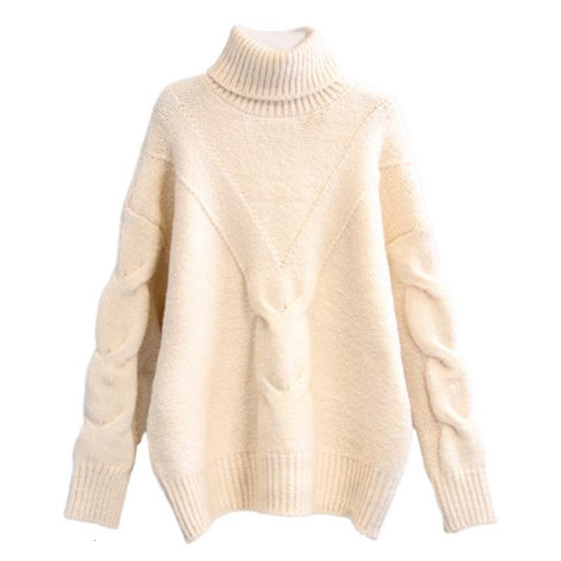 

women's sweaters twisted turtlenecks pull jumprers long casual sleeve tights loose winter clothes oversized nightgown dnvn, White;black