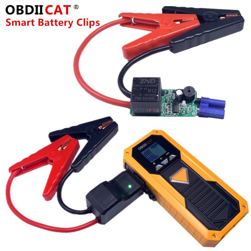 

Connector Emergency Jumper Cable Intelligent Clamp Smart Battery Clips For Universal 12V Car Jump Starter Diagnostic Tools