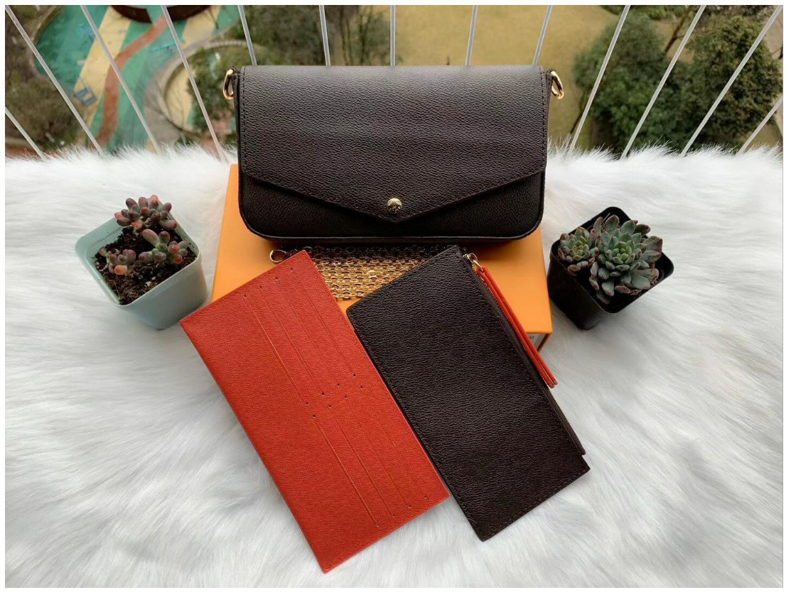 

Deisigner shoulder crossbody bag for women Chest pack lady chain bags handbags Tote Long wallets purse, As picture