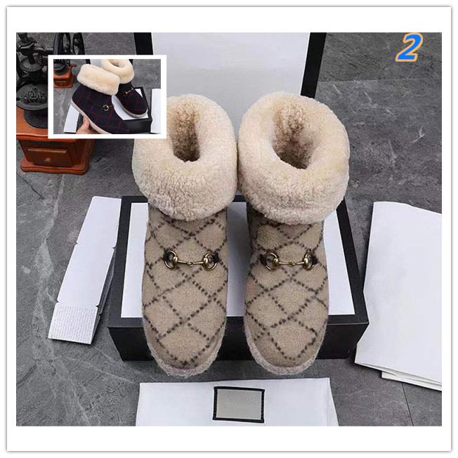 

Classic winter real wool letter snow boots fashion ox tendon bottom casual warm Martin shoes size 35-40