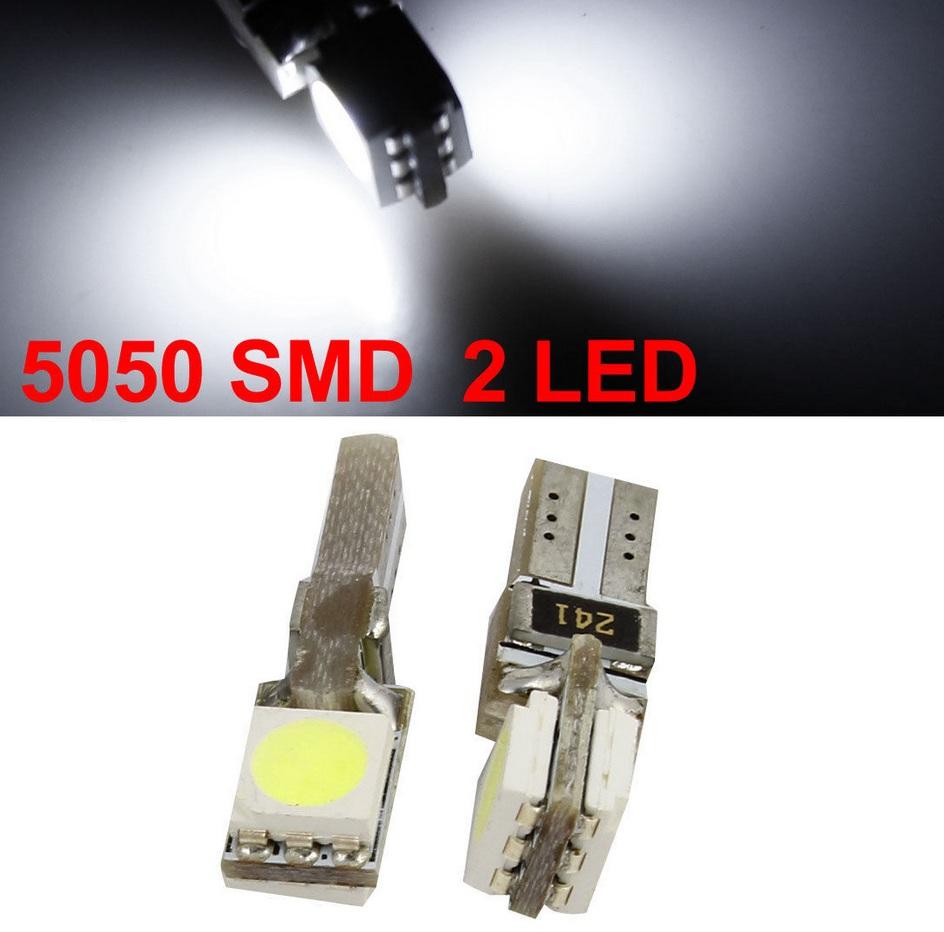 

T5 Wedge 2pcs 5050 SMD canbus Led Auto Bulb Automotive Led Auto Lamp LED Dashboard Lights 1000 pieces