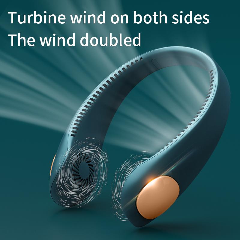 

Electric Fans Portable Fan Mute Neck Mini Cooling Plastic Rechargeable 3 Level For Home Office Outdoor Bladeless Air Cooler