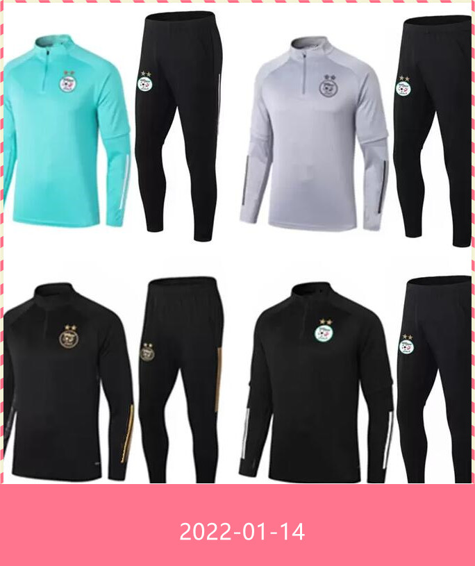 

/21 Adult 2 stars Algeria soccer jacket jerseys track suit MAHREZ FEGHOULI ATAL DELORT BENNACER 20 21 Algeria maillot de foot training, Tracksuit kit 1
