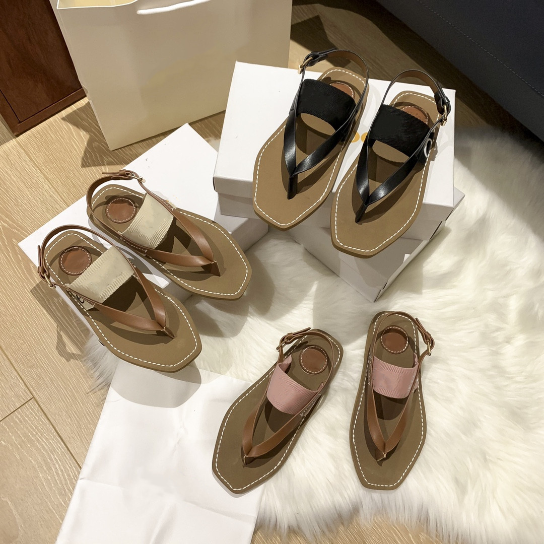 

2021 Designer Ladies Slippers Fashion All-match Sandals Letter Embroidered Beach Flip-Flops Black White Pink 34-41, Make up the difference