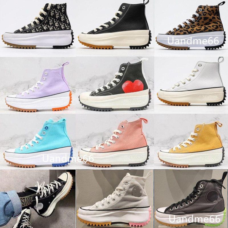 

2021 Men Run Star Hike Women Casual Shoes Leopard Orange Black Yellow white High top stars Classic Thick bottom Canvas Shoe Size 36-41, 22