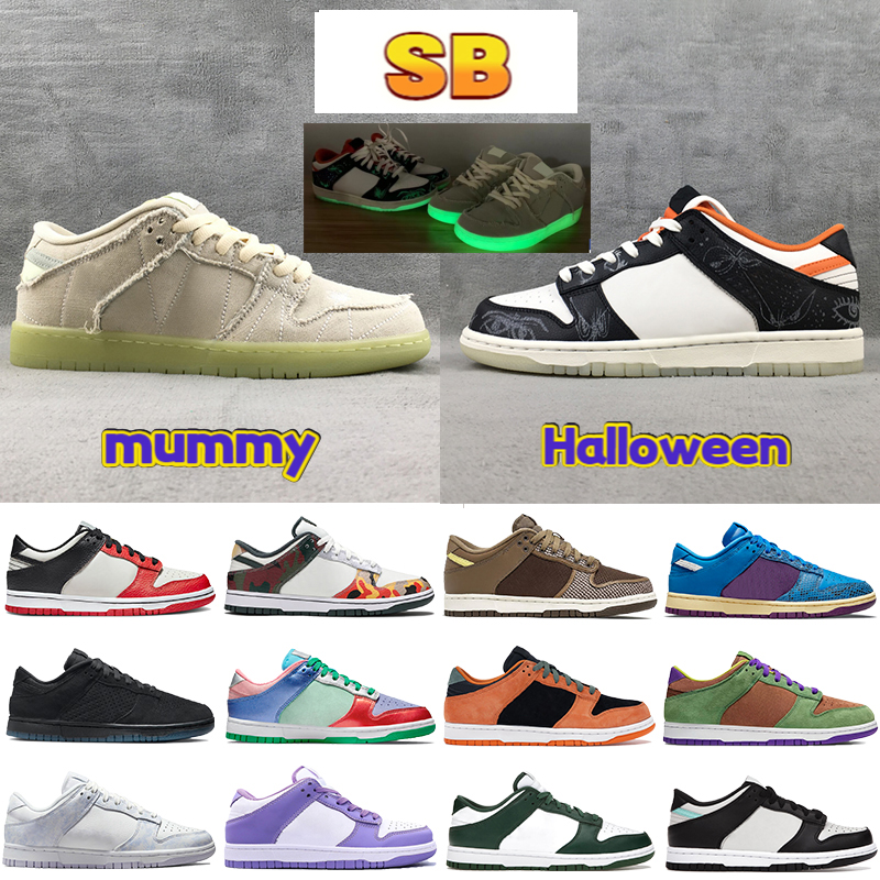 

PRM Halloween mummy SB low Running Shoes LPL x Duunky SP Undftd Canteen black cactus UNC 75th Anniversary men women sneakers, Bubble wrap packaging