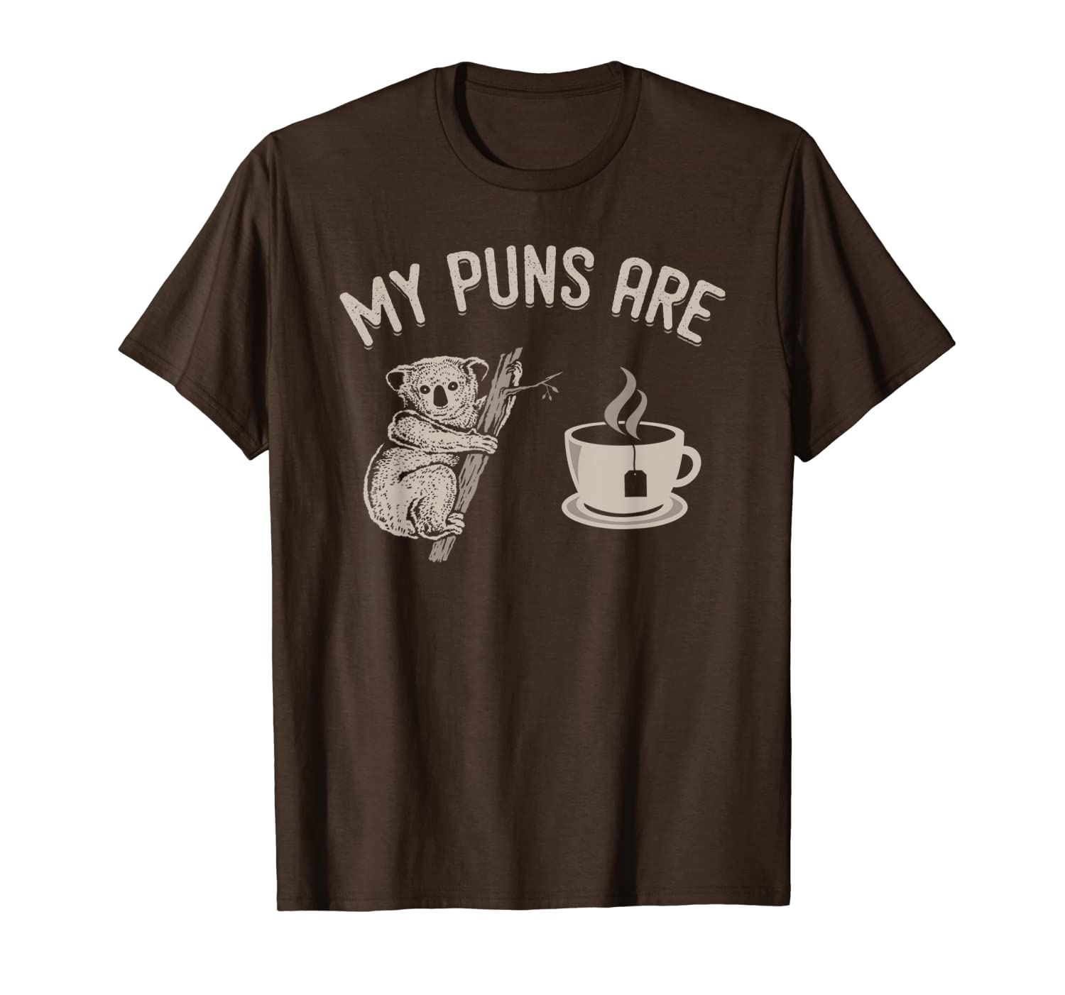

quality puns tee - my puns are koala tea tshirt, White;black