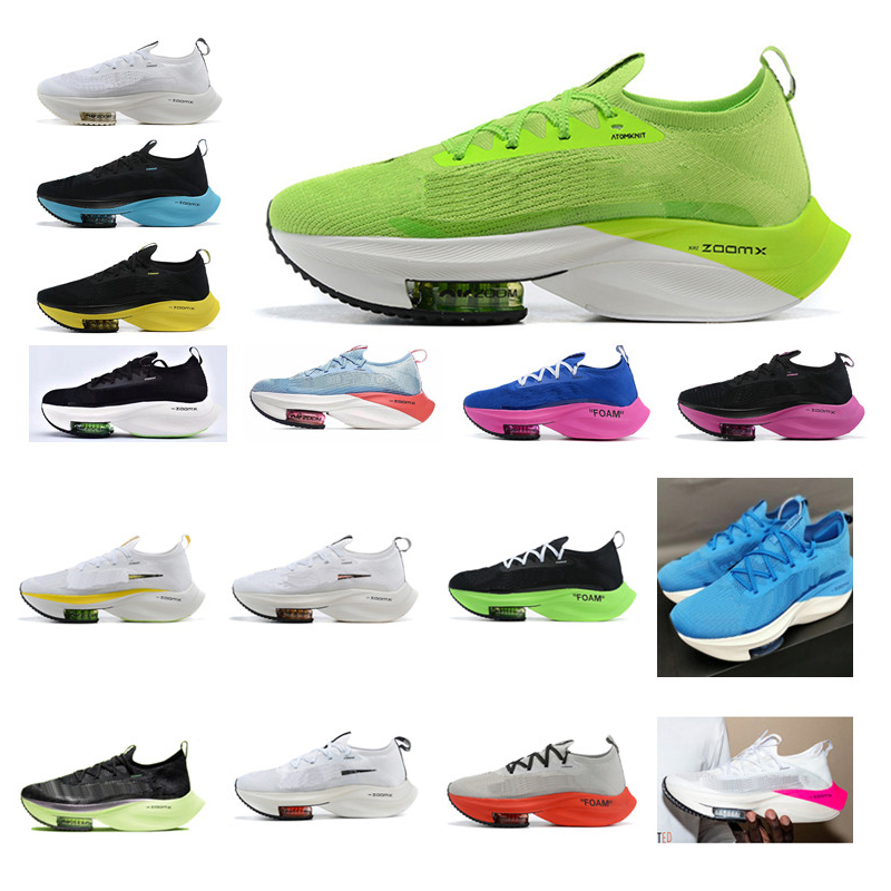 

2021 Men Women Zoom Alphafly Next% ZoomX Volt Running Shoes Black Green White Trainer Outdoor Sport Swoosh Sneakers, 008