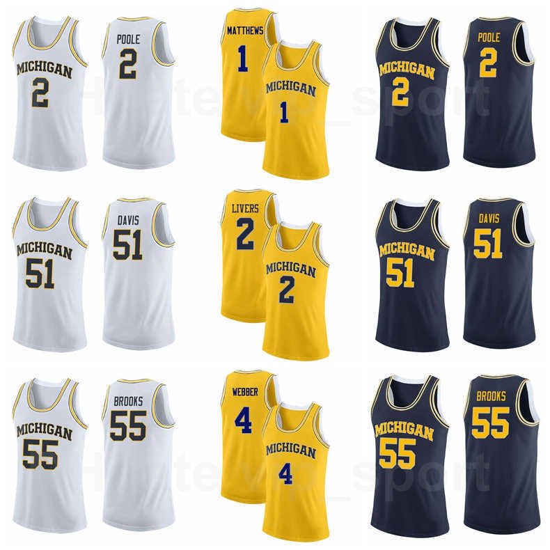 

College Michigan Wolverines Basketball 3 Trey Burke Jersey 5 Jalen Rose 1 Charles Matthews 2 Poole 10 Tim Hardaway Navy Blue Yellow White