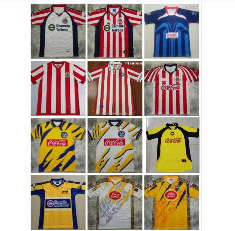 

Size S-XXL liga mx Retro Club America Soccer Jerseys leon third mexico Léon Tijuana Tigres UNAM Chivas Guadalajara Football Shirts