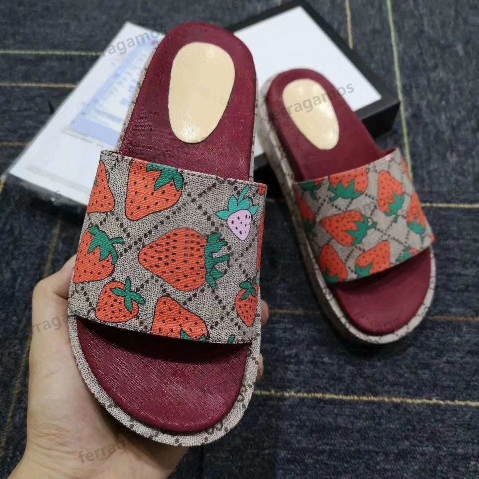 

luxurys designers Sandals woman slippers fashion Beach Thick bottom platform women Shoes Alphabet lady Leather High heel slipper, Box