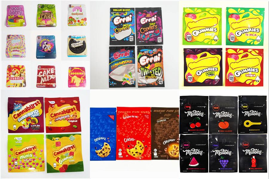 

3.5G mylar bag boyz 8 designs resealable zipper with stickers edibles dry flower packaging zookies Cannaburst medilles Errlli skywalker OG c