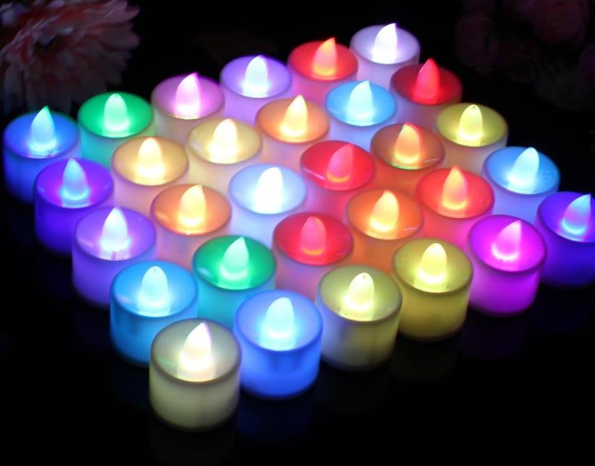 

Festive supplies flash Christmas Decorations LED electronic simulation candle colorful heart-shaped candles romantic surprise marriage propo