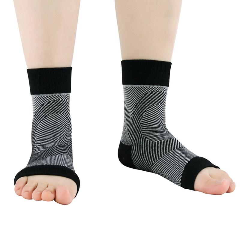 

Ankle Support 1 Pair Breathable Compression Nylon Spandex Sleeve Heel Cover Fitness Sports Safety Sportswear Accessories, Black
