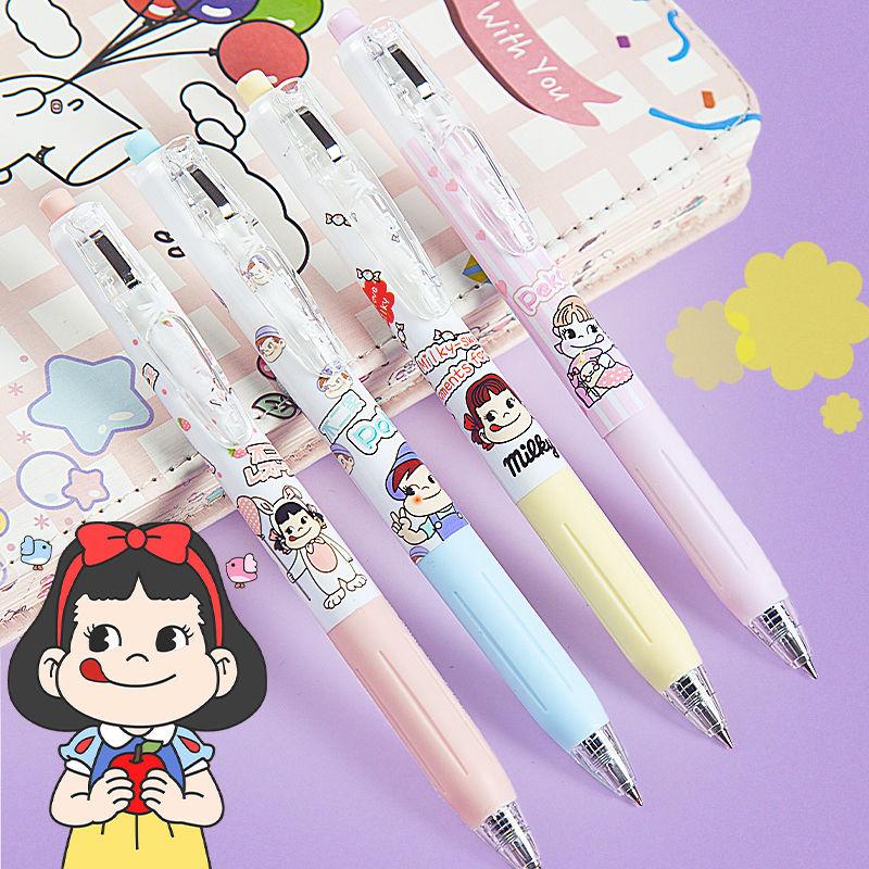 

4Pcs Gel Pens Set Little Girl Kawaii Cartoon Office Accessories Cute Novelty Writing Pen Student School Stationary