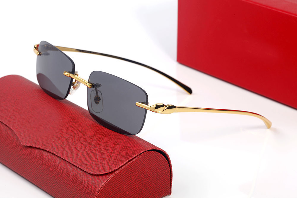 

Mens Sunglasses men designer Leopard Head Driving Sunshade Leisure Luxury with Original Box Women Rectangle Goggle Mixed Color Multi Antireflection sun glasses