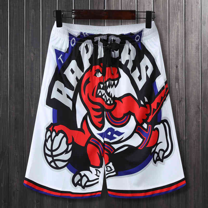 

American Style Basketball Pants Warriors Raptors Sports Training Men's Loose Oversized Shorts, Blue