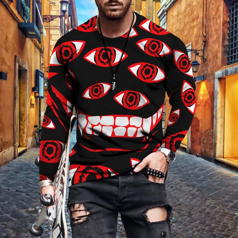

9 Styles Smile Face Sweatshirts Fashion Graphic Mens Long Sleeves Gothic Boys Hiphop Streetwear Tops Autumn Printing Sweatshirt Wholesale, #1