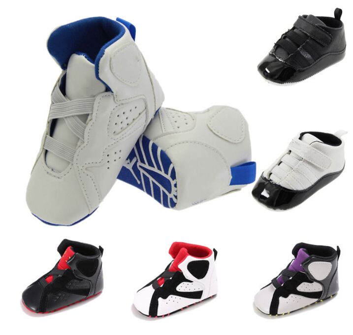 

Kids First Walkers PU leather Baby Girls Infant Toddler Classic Sports Anti-slip Soft Sole Shoes Sneakers Prewalker Spring Autumn, White/red
