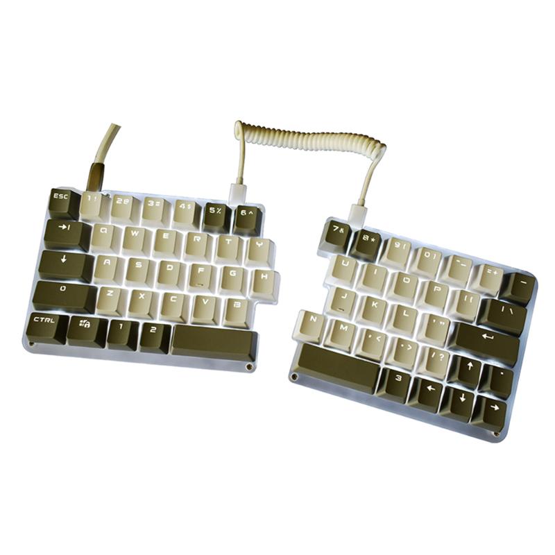 

Keyboards 24 Macro 62 Programmable Split Mechanical Keyboard For Windows MacOS Combinational Key 2 Parts With Softaware