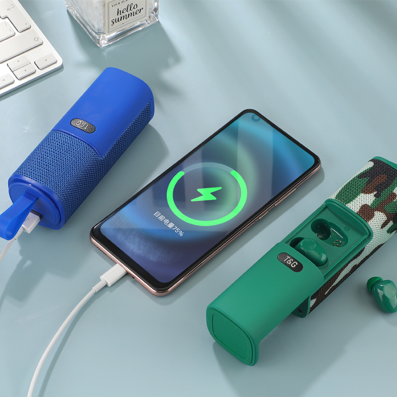 

TG807 three-in-one wireless speaker power pack earplugs portable