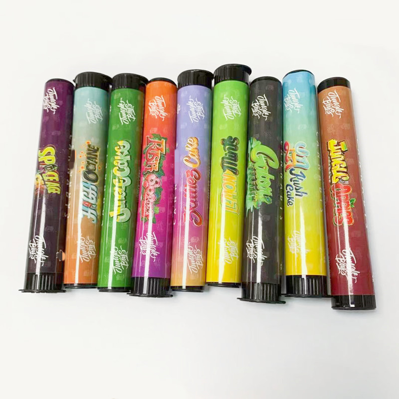 

2021 Jungle Boys Preroll Cookies Lemonnade Runty Plastic Tubes VS West Coast Joints Stickers already pasted on