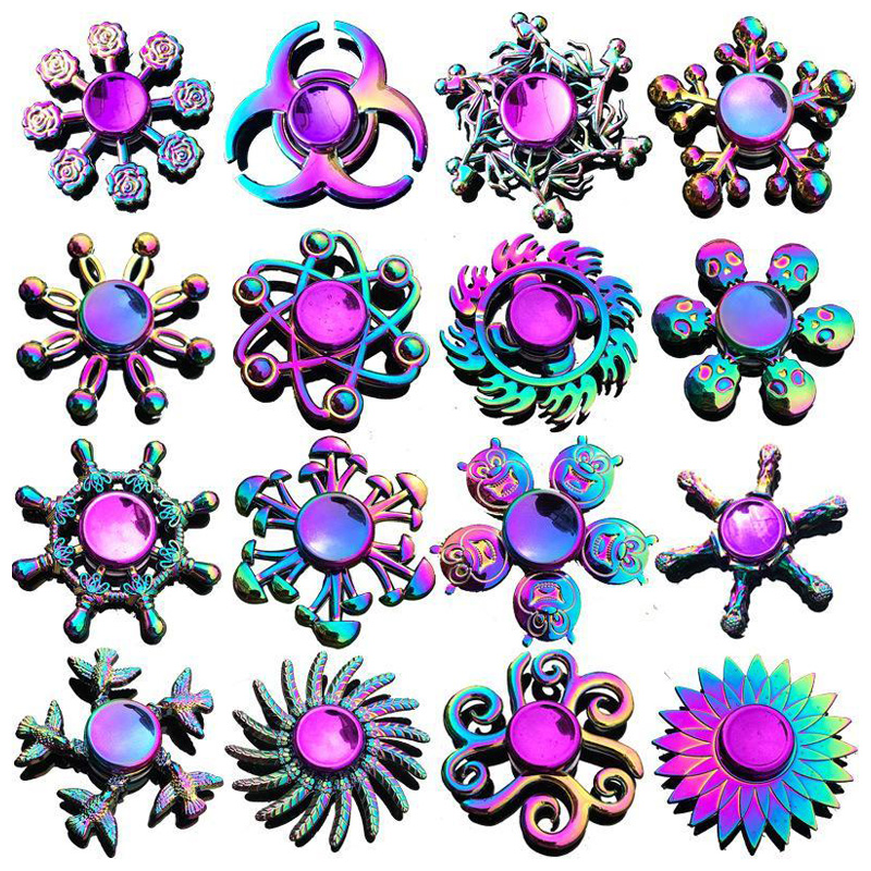 

Fidget Spinner Zinc Alloy Metal Hand Spinner Finger Toy Fingertip Gyro Spinning Top Decompression Anxiety Toys Styles Mixed