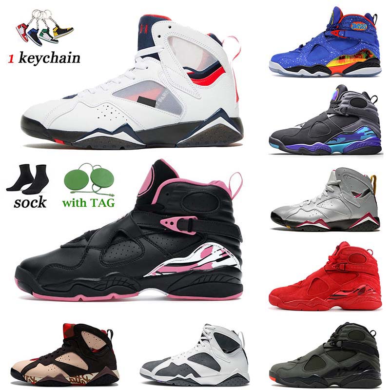 

2022 Fashion Jumpman 8 Mens Womens 8s Basketball Shoes 7 7s Size US 13 Aqua Black Cement White Playoff GS Take Flight Pinksicle South Beach Off Trainers Sports, D44 36-40
