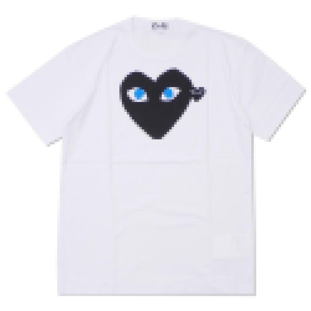 

COM DES G GARCONS CDG PLAY PATTERN FULL HEART heart-shaped LOGO CDG PLAY X BAP HALF CAMO HEART TEE, White