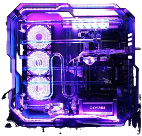 

MOD full aluminum alloy double tempered glass Water cooling case computer PC