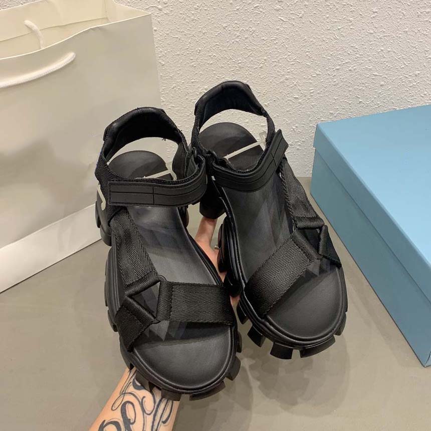 

2021 platform sandal Summer fashion Beach high quality Ladies slipper comfortable Rhinestone Wedges Women Shoes Footwear Gladiator wedge sandals with box 02, #7