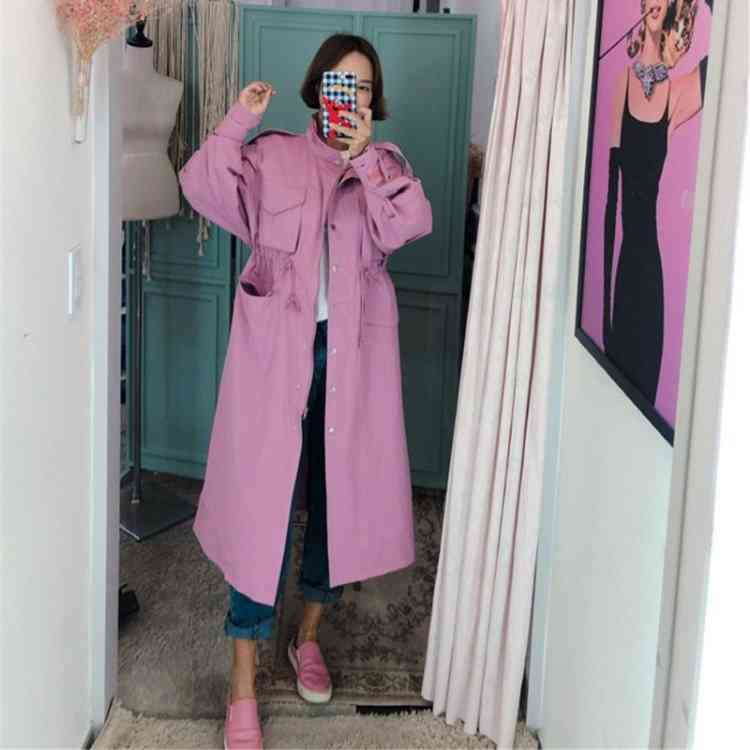 

Women's Trench Coats Retro Vintage Russian Style pink trench coat for women high fashion single breastedwomens clothing A567 Z9ZE# PL6T, 1# shoe box