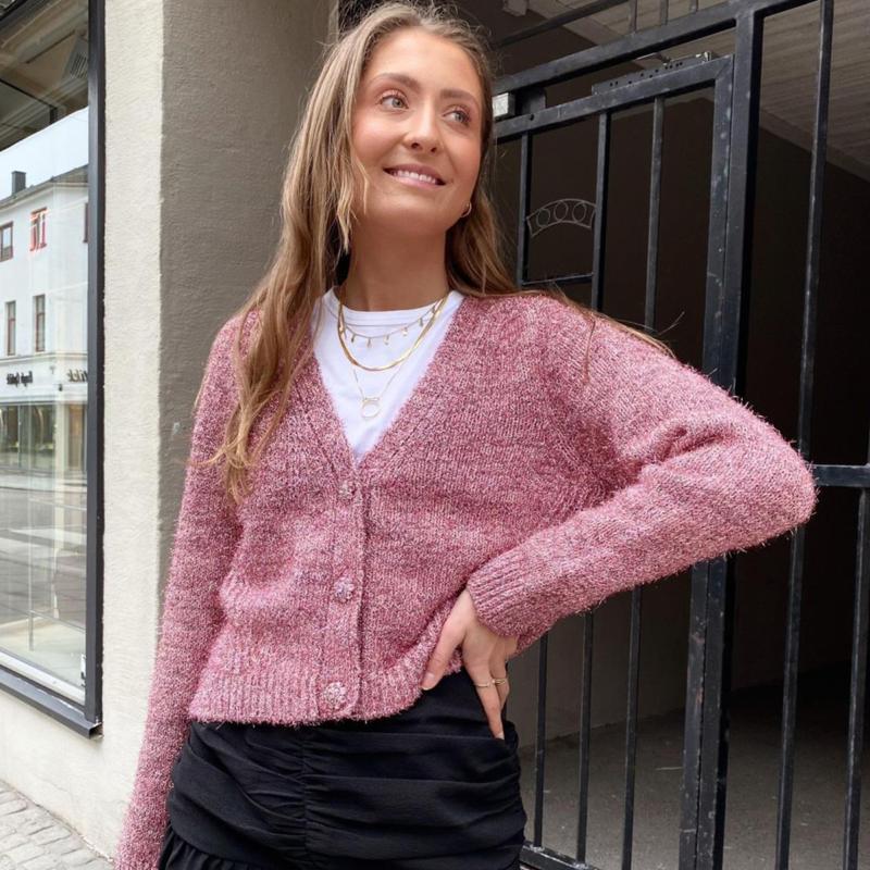 

Women' Knits & Tees Pirate Hippie Flower Buttons Solid Cardigans Woman Autumn Long Sleeve V Neck Coat Femme Casual Vintage Classic Sweaters, Pink